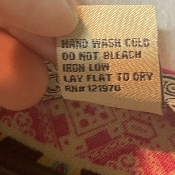 Flying Tomato Tank Top Size S Boho High Low Racerback Bright Festival Print - Picture 5 of 5